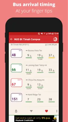 SG Bus Arrival Time android App screenshot 9