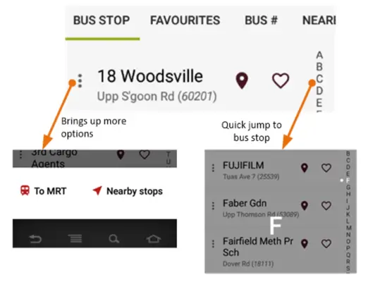 SG Bus Arrival Time android App screenshot 2