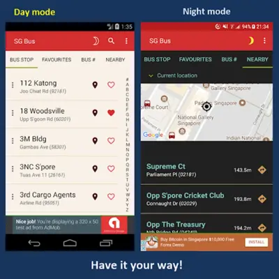 SG Bus Arrival Time android App screenshot 4