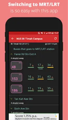 SG Bus Arrival Time android App screenshot 5