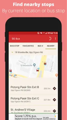 SG Bus Arrival Time android App screenshot 8